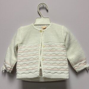 Renzo Kids Sweater in Cream and Pink